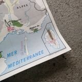 Carte scolaire vintage mdi FRANCE La Seine