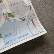 Vintage school map MDI FRANCE The Seine