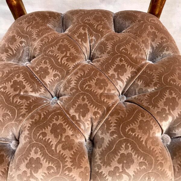 Paire de chaises dorées «faux bambou»