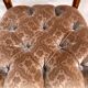Paire de chaises dorées «faux bambou»