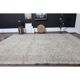 1970s Vintage Persian Handmade Wool Cotton Blue Area Rug 298x384