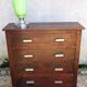 Commode Art Deco 4 Tiroirs Bois massif Rouge