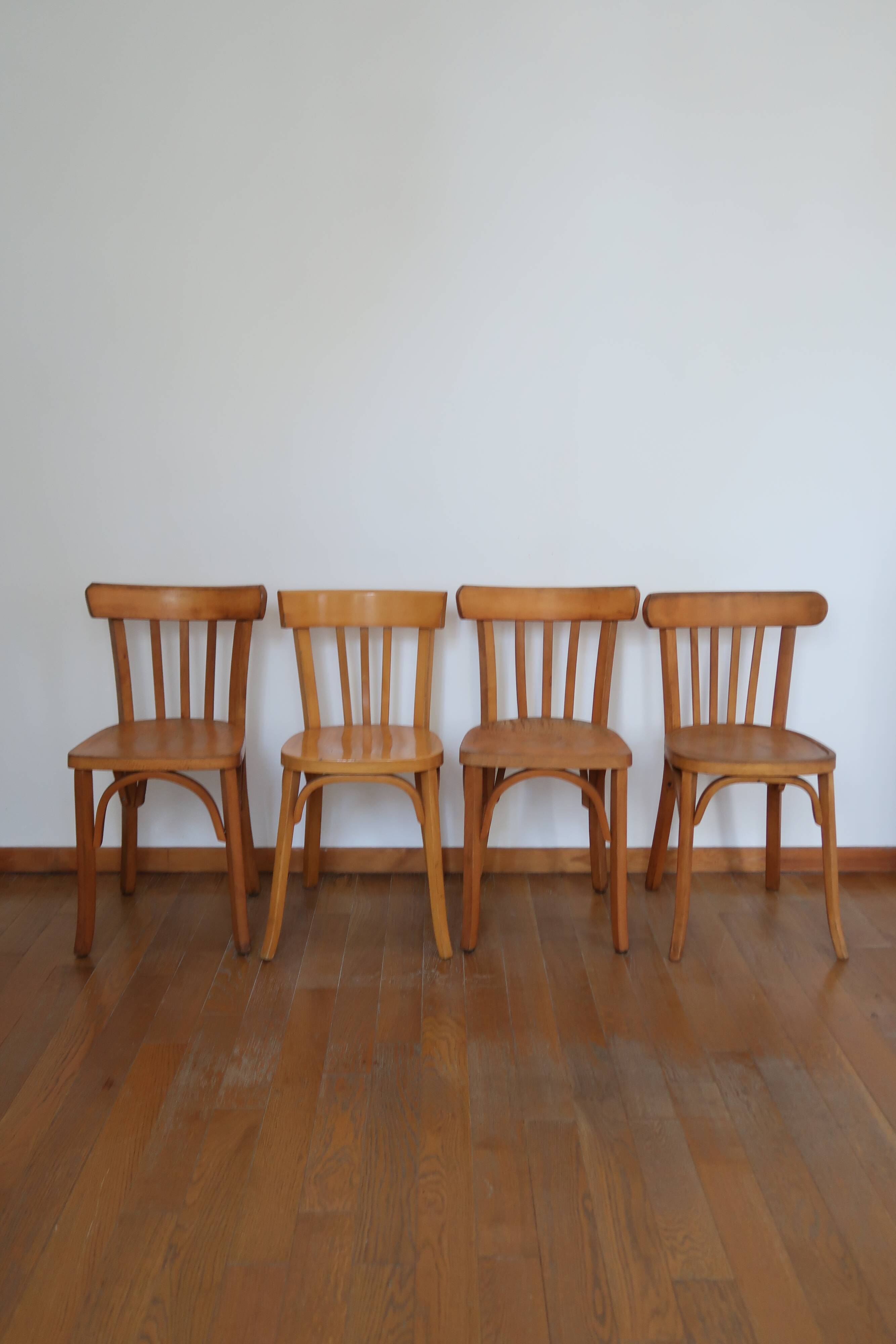 4 vintage bistro chairs