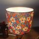 lampe bois vintage inspiration pop liberty/fleurs