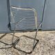 Vintage Italian design chrome metal chair from the 70s