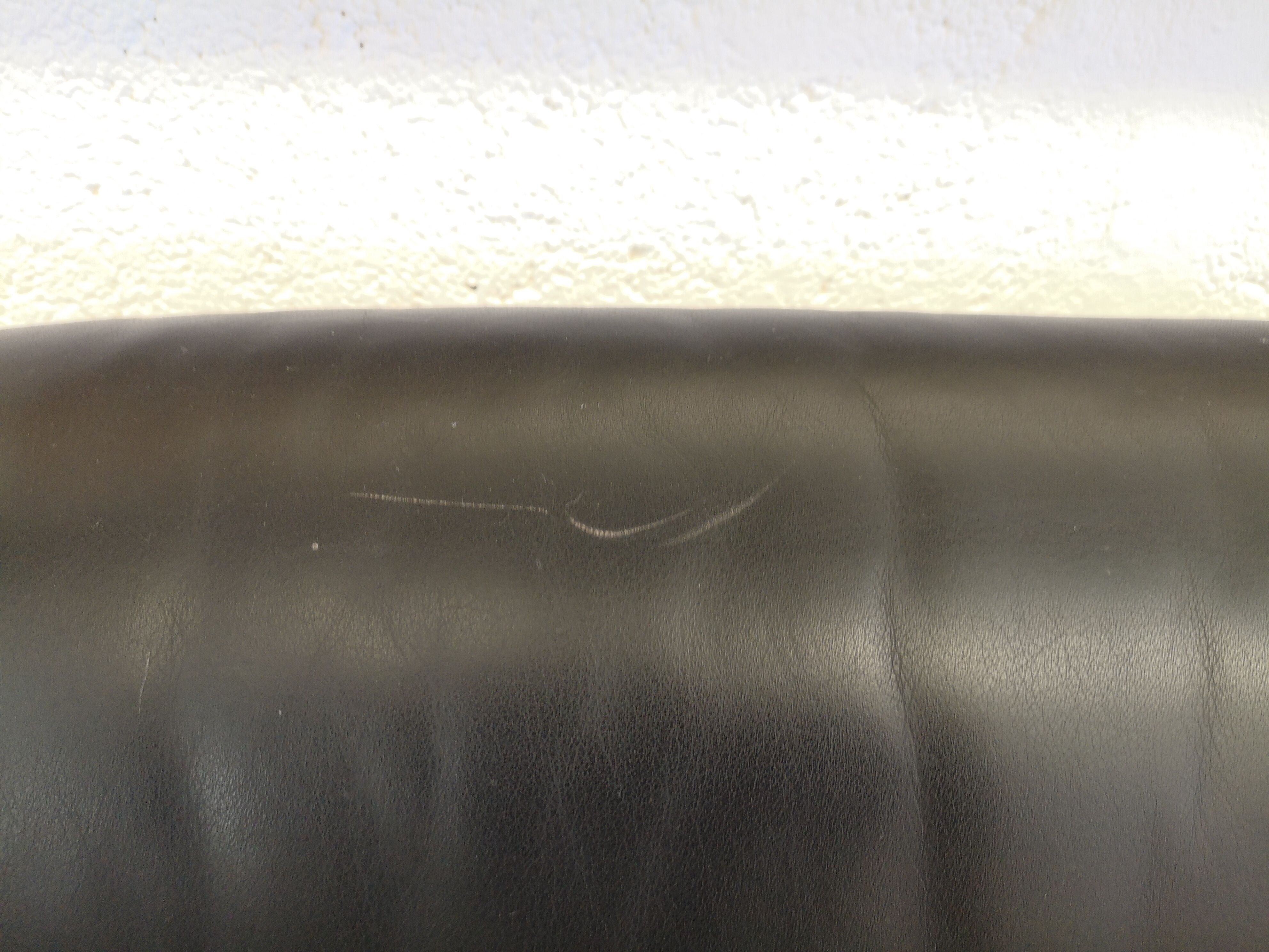 Bastiano by Afra and Tobia Scarpa edition Knoll 60s black leather sofa