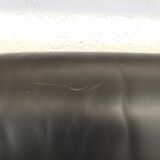 Bastiano by Afra and Tobia Scarpa edition Knoll 60s black leather sofa