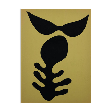 Jean arp: mustache and skeleton - stencil