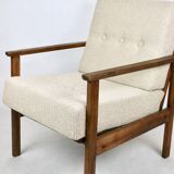 Vintage Beige Boucle Loop Armchair, 1970s
