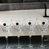 Set of 4 large red wine glasses/Royal Doulton Elegance. Made from high quality lead crystal. High 21 cm. New with box