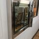 Bright artist's box mirror in chrome metal