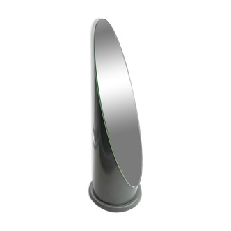 Miroir de table « Lipstick » gris brillant, fabriqué en Italie, années 1970
