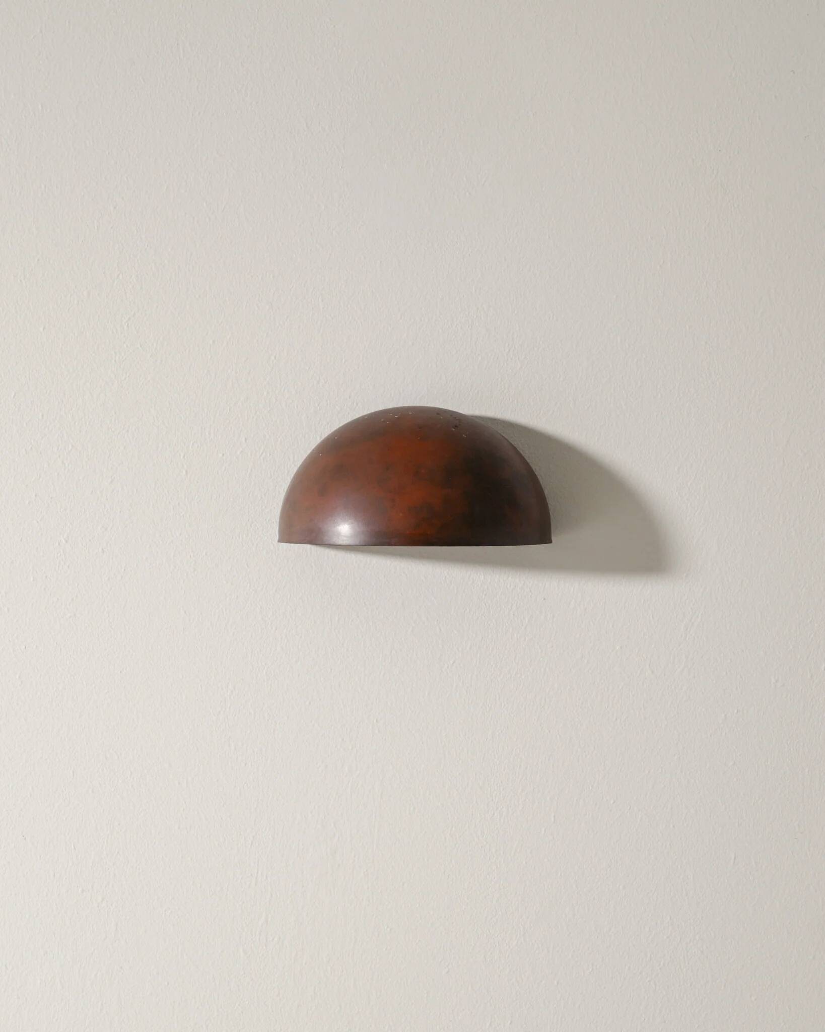 Pair of Round Vintage Danish Copper Wall Sconces Lamps, 1960s