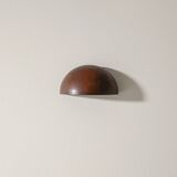 Pair of Round Vintage Danish Copper Wall Sconces Lamps, 1960s