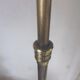 Golden brass halogen lamp and italian relco wood