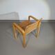 Chaise d'appoint en bois de hêtre et sangles par Olivo Pietro, Italie, années 1970