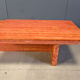 Vintage red travertine coffee table, 1970s