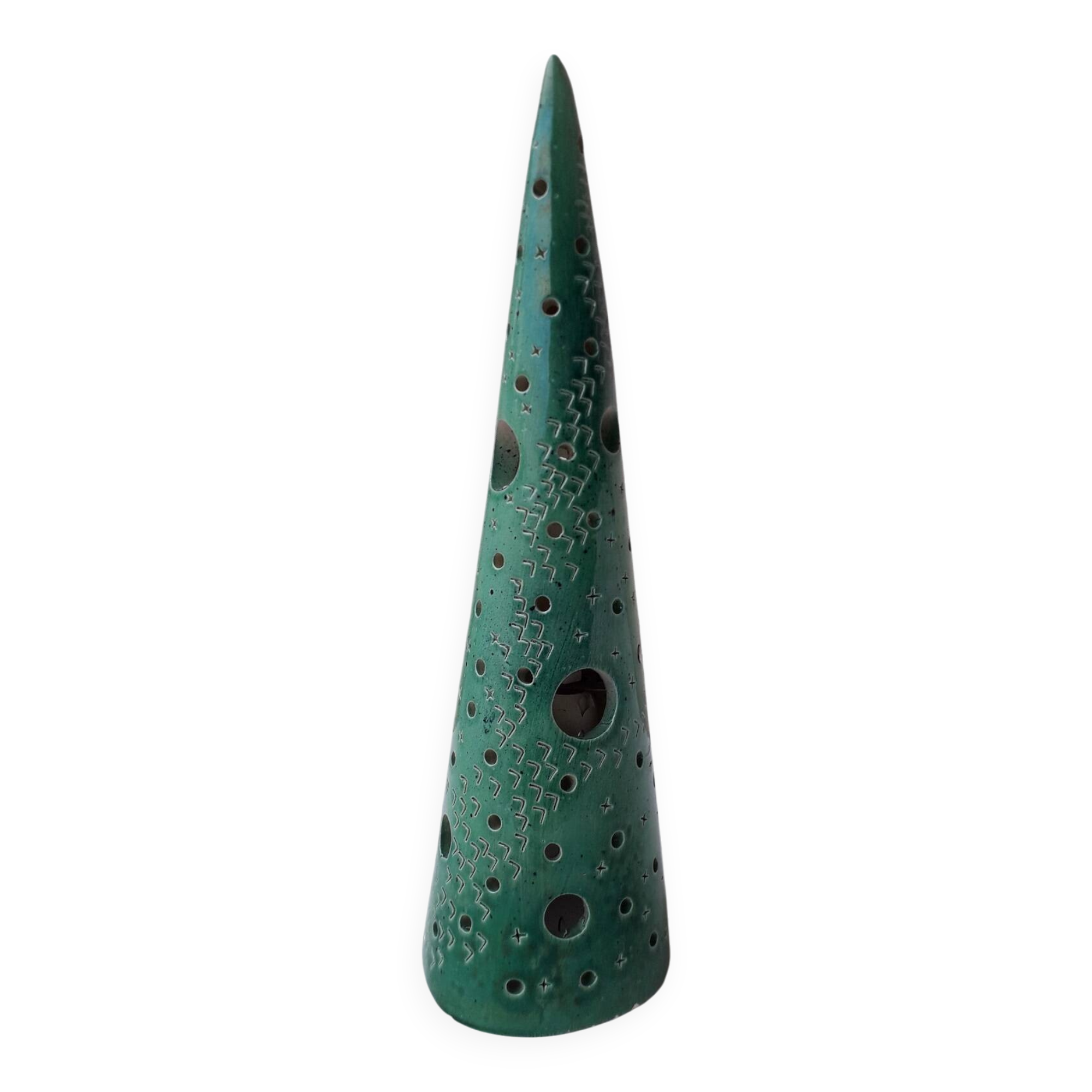 Green ceramic lamp