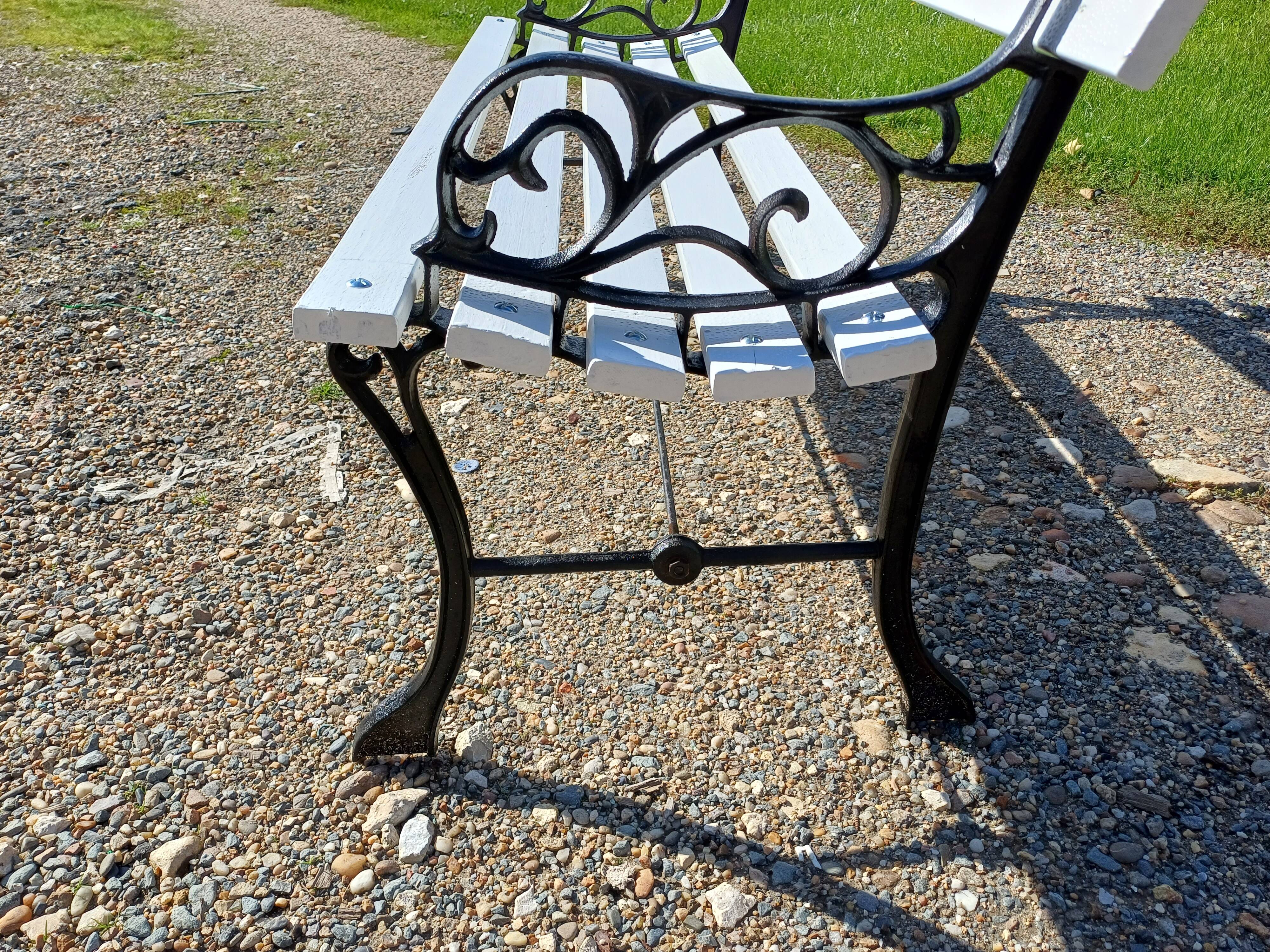 1900 Cast Iron and Wood Bench