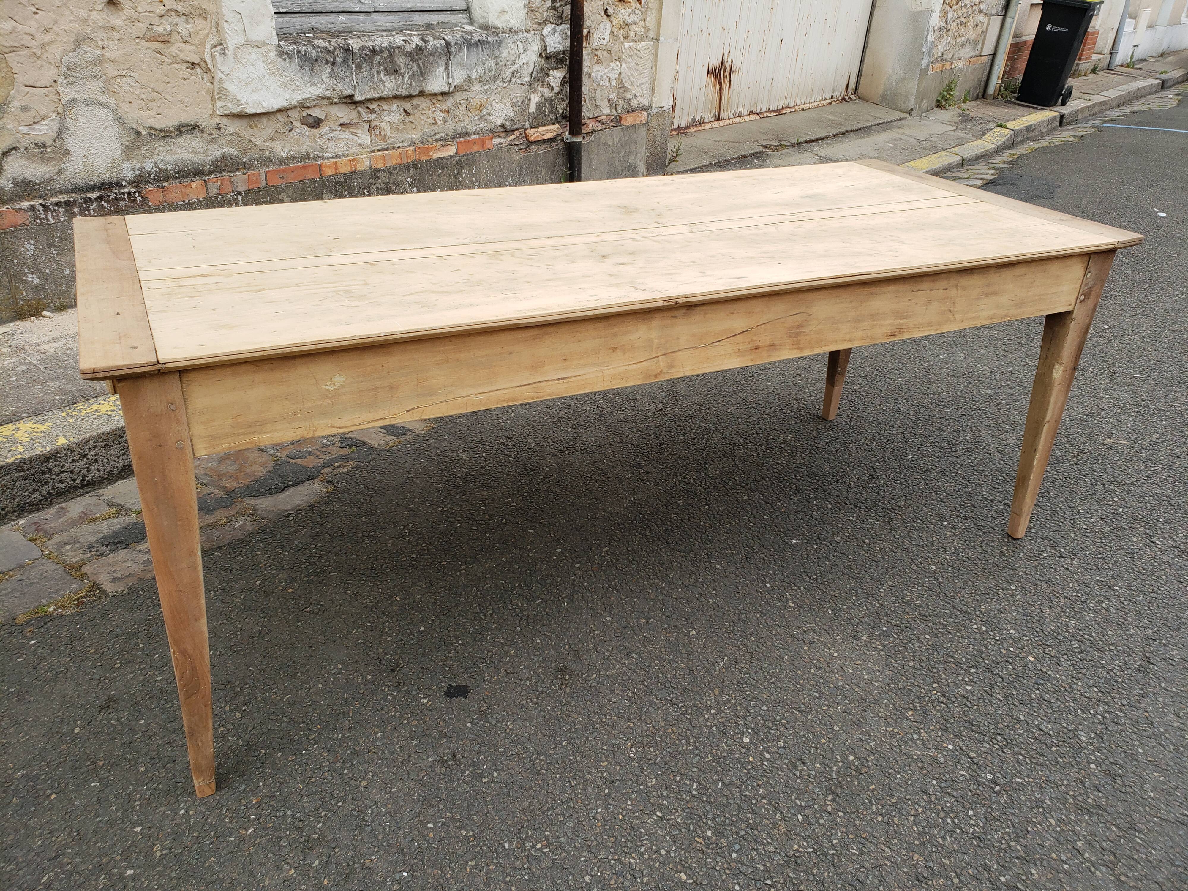 Farm table 2 poplar and chestnut drawers