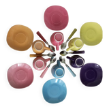 6 colorful coffee cups
