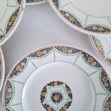 Flat Plates in Old Longwy Earthenware, Geneva Vintage Model