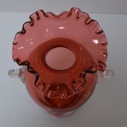 Art Czech glass vase, by Glasswork Novy Bor, 1950s