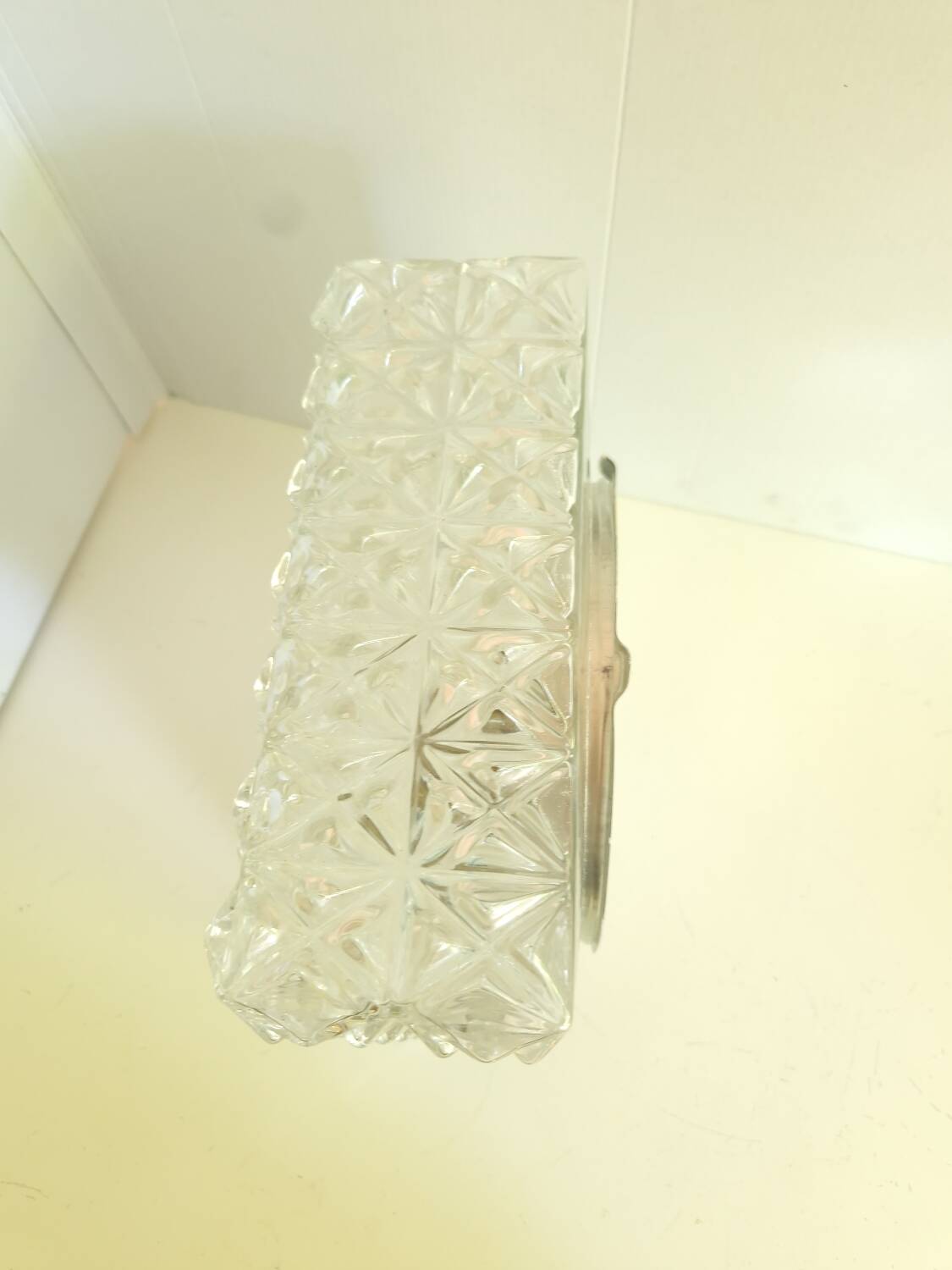 Vintage molded glass wall light