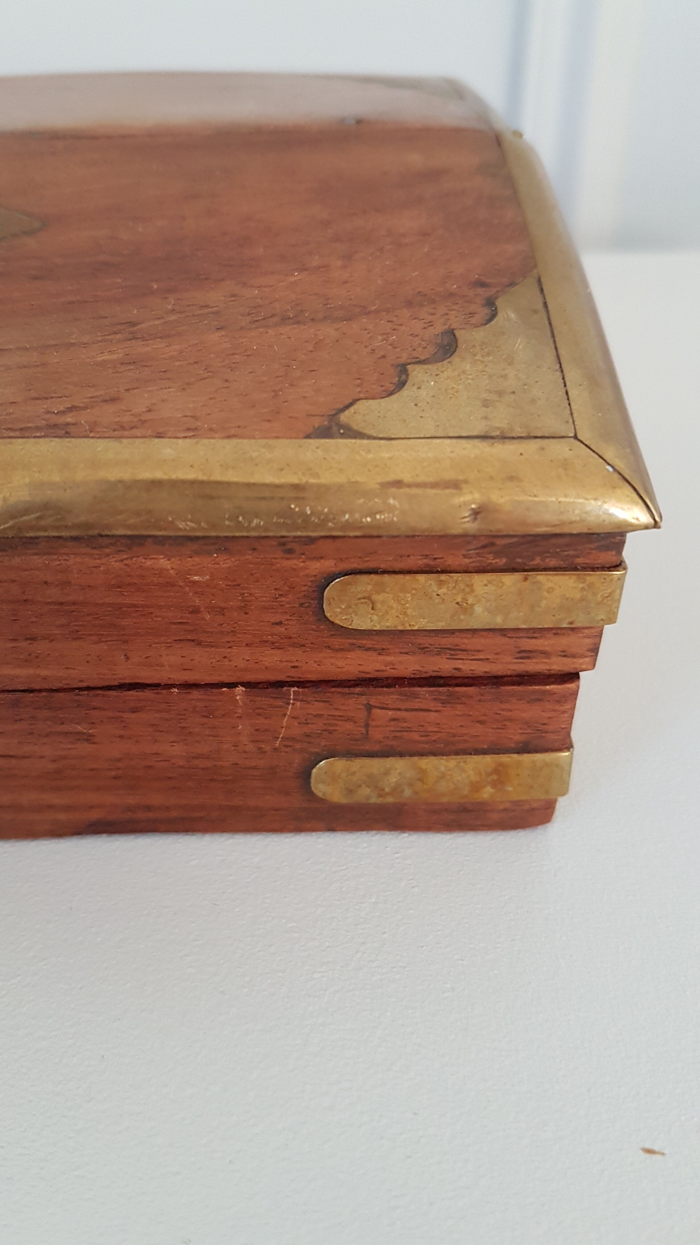 Wooden and brass box