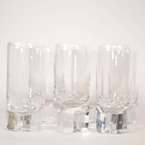 Six glasses Pitagora model design by Marco Zanuso for Arnolfo di Cambio.