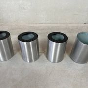 4x lampes de plafond en métal cylindriques vintage RAAK