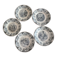 5 talking plates Choisy Le Roi XIXth series "Chinoiseries"