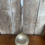 Old SFAM Goldsmith's Ladle Silver Plated Metal 12G Leaf Decor #B342