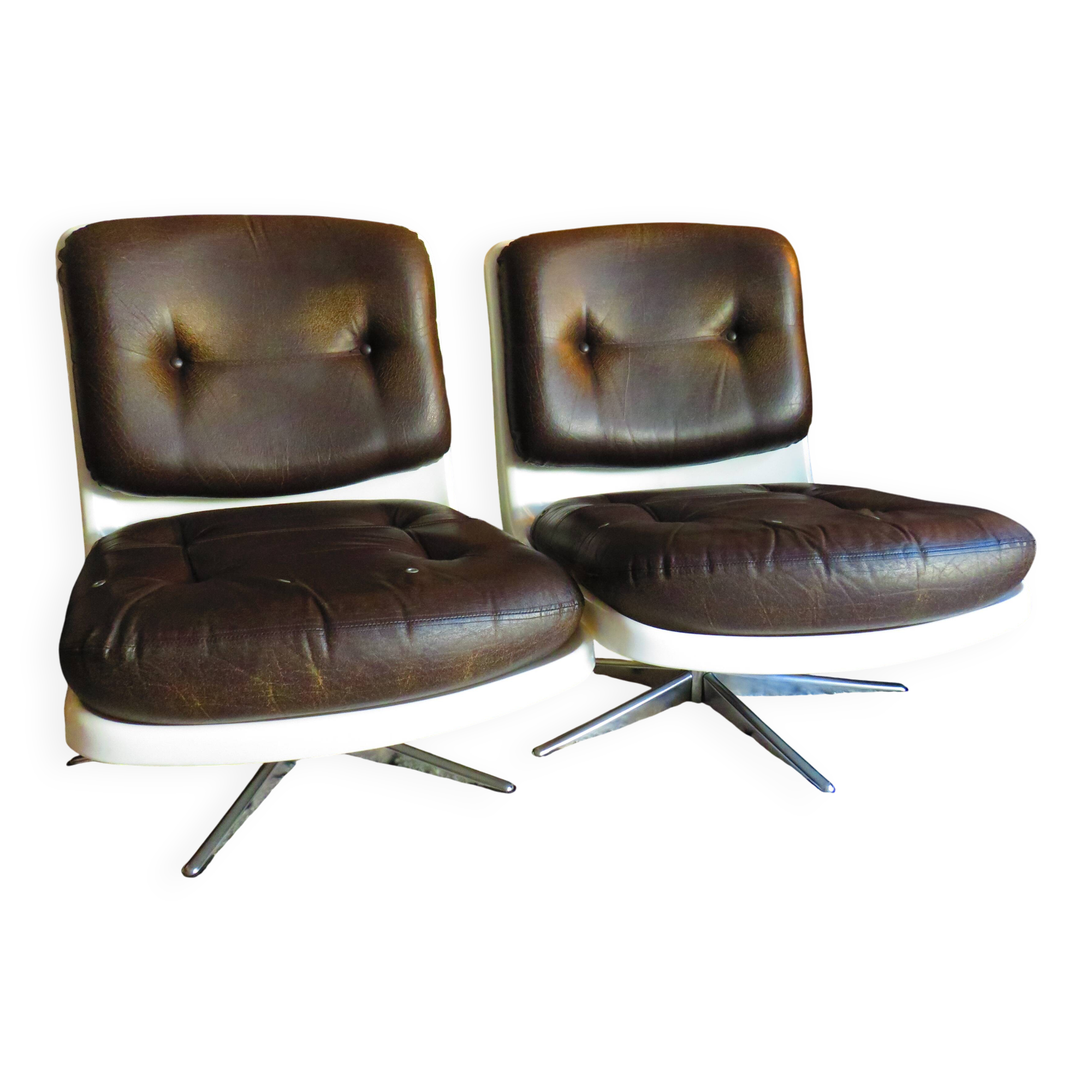 Fauteuils design 70s Grosfillex Albert Jacob – Pivotants & Rares