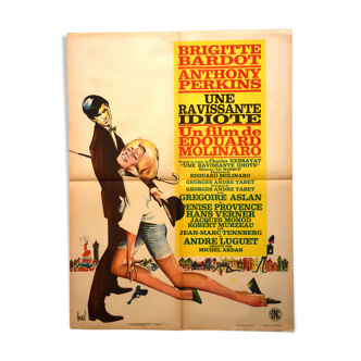 Affiche originale cinéma "Une ravissante idiote" 1964 Brigitte Bardot, Perkins...