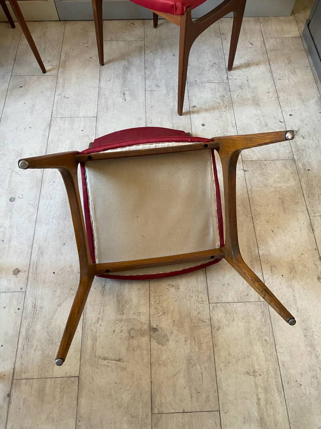 Set of 6 Scandinavian teak chairs from the 1960s