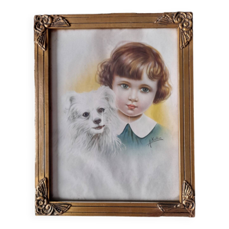 Golden frame from the 30s, reproduction by A. Kollin