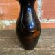 Antique Lacquered Wood Vase Vietnam Koi Carp 3D Vintage