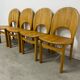 Lot de 4 chaises scandinave möbelfabrik glostrup orme massif vintage 70