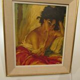 Painting, oil painting signed roka, the gypsy