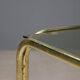 Tables basses vintage en laiton et verre, design, Italie, années 1980