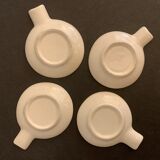 4 individual Italian ceramic stackable ashtrays with women's faces