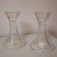 Set of 2 glass candle holders