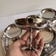 Ice cream cups and stainless steel trays