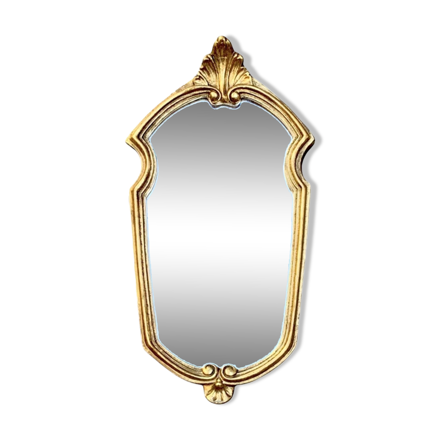 Vintage gold resin wall mirror