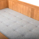 Fine Danish Box Sofa / Daybed in Oak 1960s. New Upholstered