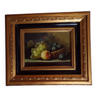 Still life on panel signed Huyet