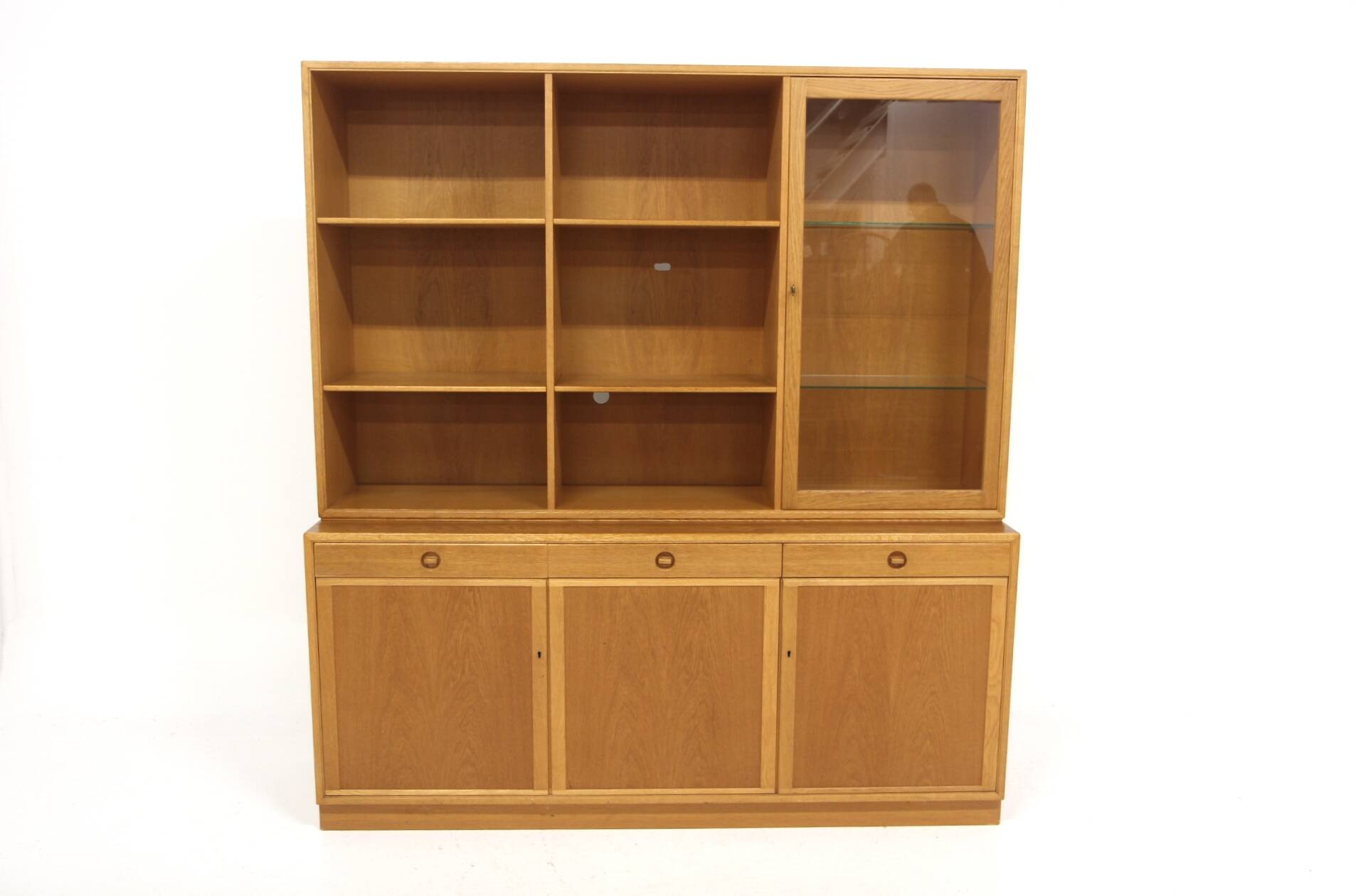 Bibliothèque scandinave en chêne, Skaraborgs Möbelindustri, Suède, 1960
