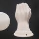 Hand-shaped ceramic and opaline globe, signed delfts wit