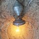 Art Deco aluminum and opaline up and down suspension